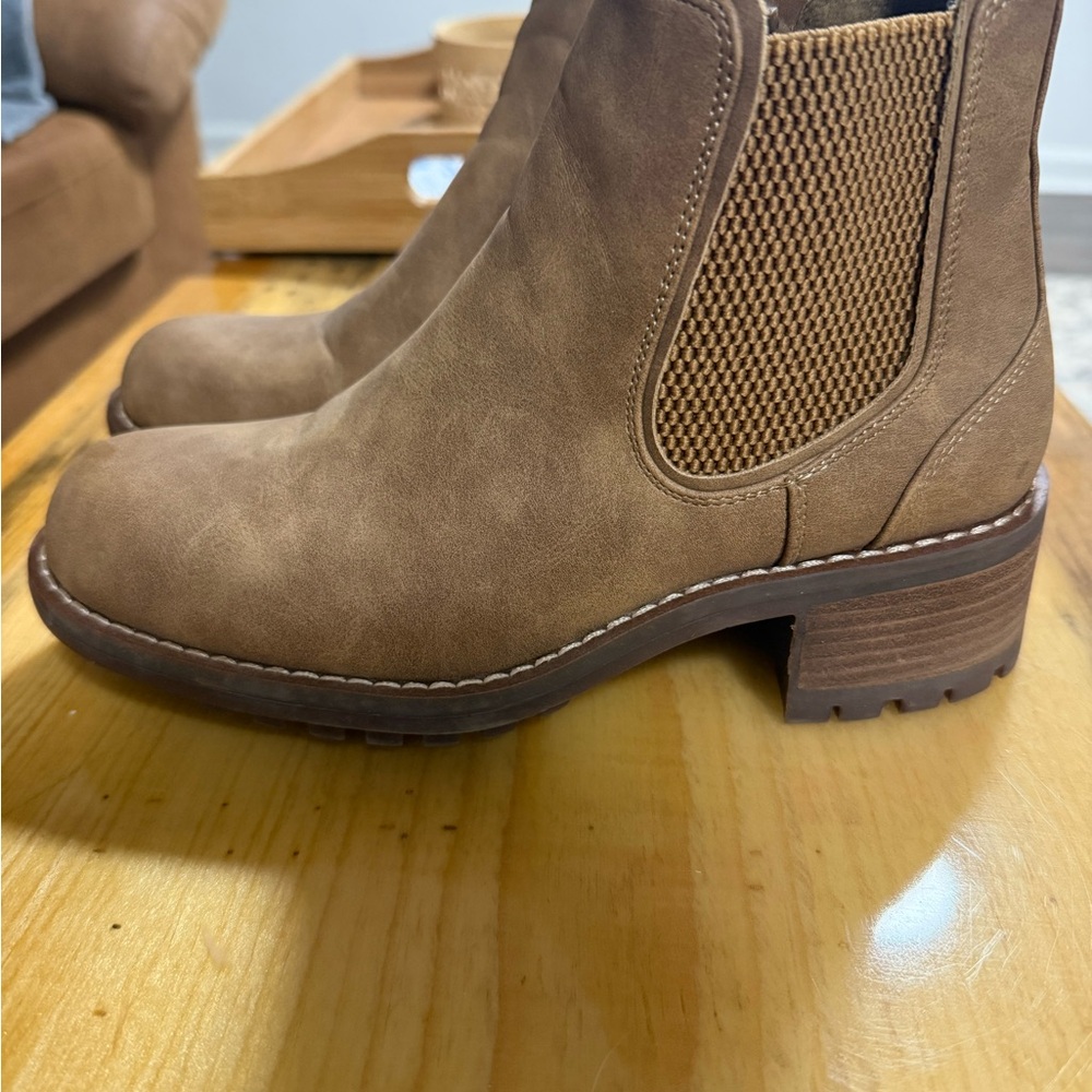 Buckle Brown Ankle Booties